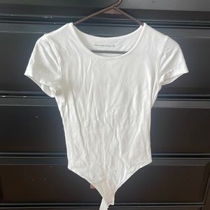 White stretchy tshirt bodysuit